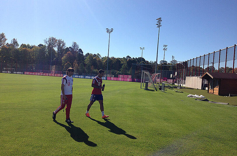 Thiago ist wieder im FC-Bayern-Training dabei: Die Bilder von der Säbener Straße.