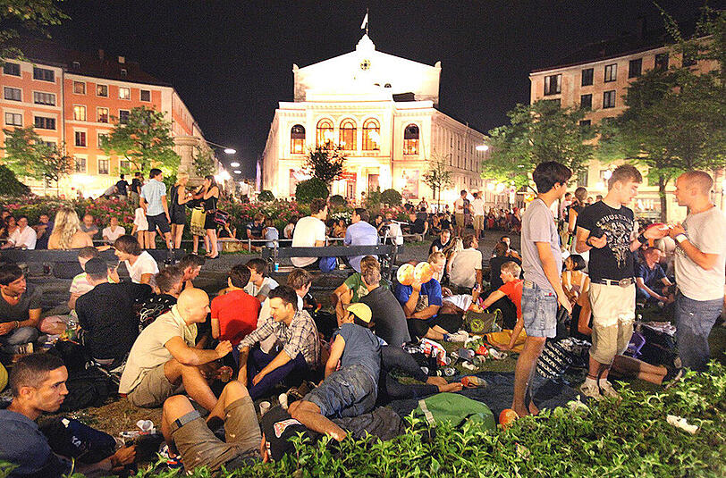 Der Treff für Partygänger vor allem im Sommer: der Gärtnerplatz.