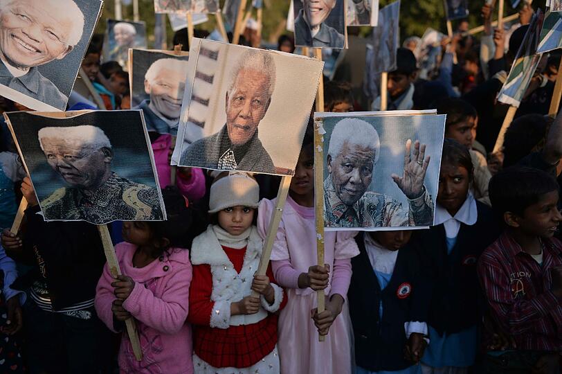 Abschied von Nelson Mandela.