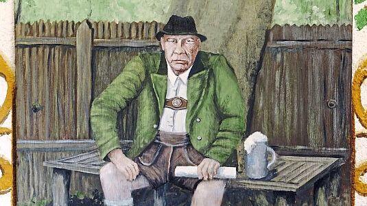 Oskar Maria Graf (hier auf einem Wandbild) wird Dramaturg.