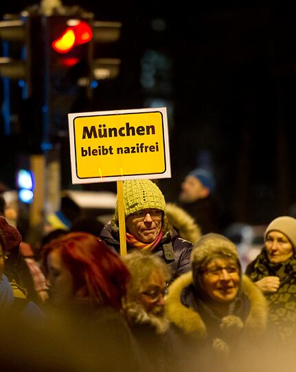 "Wir blasen Bagida den Marsch!" Unter diesem Motto wird am Goetheplatz für ein buntes, tolerantes München demonstriert - mit Musik.
