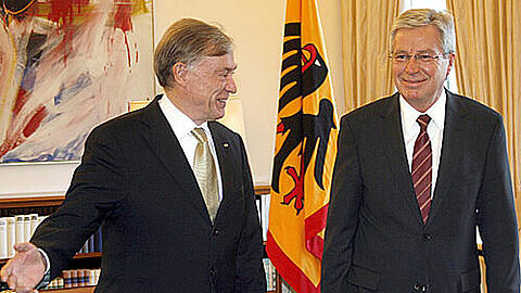 Jens Böhrnsen (r.) übernimmt jetzt die Aufgaben von Horst Köhler (Archivbild)
