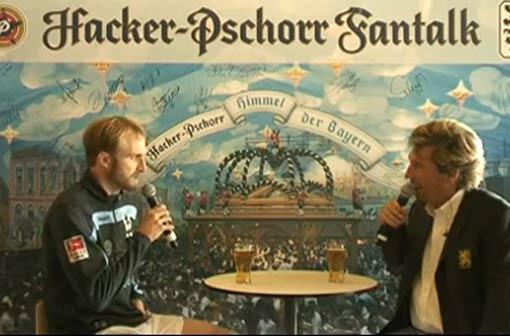 Daniel Bierofka im Hacker-Pschorr-Fantalk mit Moderator Stefan Schneider