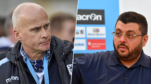 Machtkampf beim TSV 1860: Obwelöwe Robert Reisinger (li.) und Investor Hasan Ismaik.