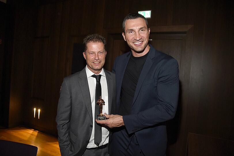 Til Schweiger mit Wladimir Klitschko