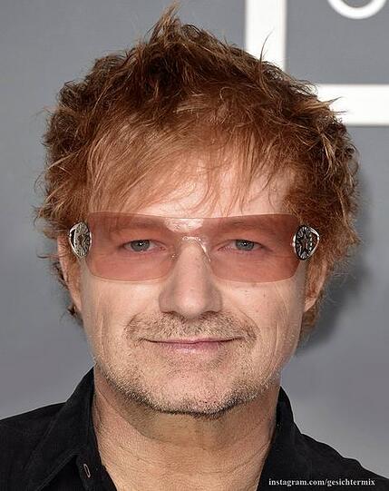 Bono und Ed Sheeran