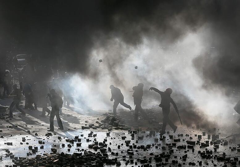 In der ukrainischen Hauptstadt ist es erneut zu schweren Auseinandersetzungen zwischen Polizei und Regierungsgegnern gekommen