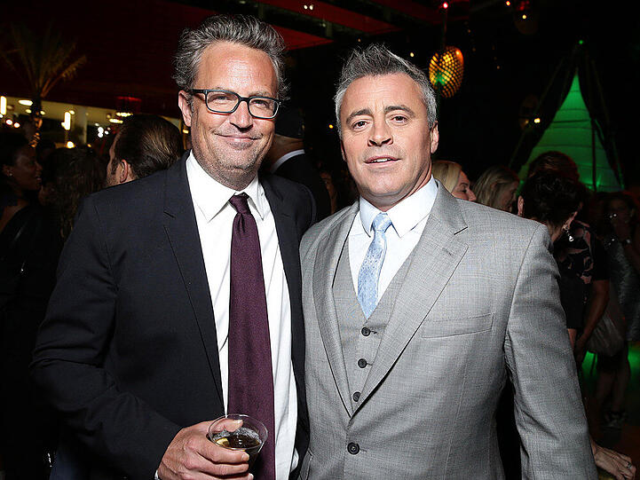 Matthew Perry und Matt LeBlanc, hier bei einer Sommerparty Anfang der Woche, scheinen noch Freunde zu sein