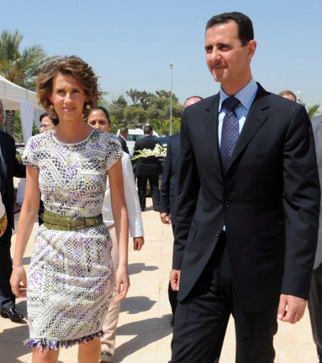 Der syrische Herrscher Bashar al-Assad mit seiner Frau Asma.