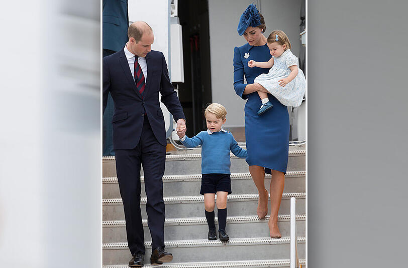 Die ganze Familie ist mit dabei: Prinz William und Herzogin Kate sind mit den beiden Mini-Royals George und Charlotte in Kanada unterwegs.