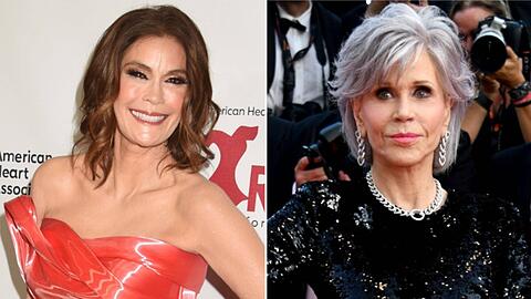Teri Hatcher (links) ist der Meinung: Von Jane Fondas Einstellung könne man sich eine Scheibe abschneiden.
