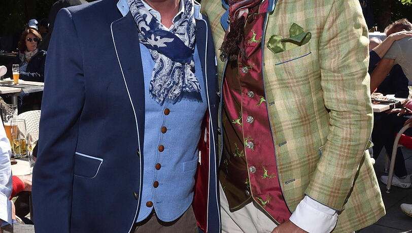 Patrick Lindner (l.) und Mann Peter Sch&auml;fer.