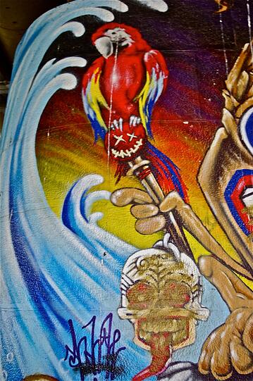 Isart Graffiti Aktion an der Brudermühlbrücke