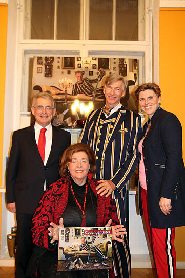 Verleger Eduard Kastner, Felizitas Prinzessin Reuß Gräfin von Schönborn, Albrecht von Weech und Sophia Gräfin von Schaesberg.