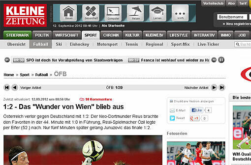 Deutschland gewinnt mit viel Glück gegen Österreich und kann sich bei Marco Arnautovic bedanken. Lesen sie hier die internationalen Pressestimmen.