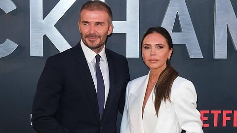 David und Victoria Beckham bei der Premiere der der "Beckham"-Doku am Dienstag in London.