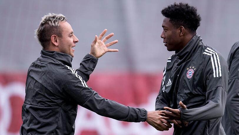 David Alaba ist zwar beim Abschlusstraining dabei. Wird aber gegen Sevilla noch geschont. David Alaba ist zwar beim Abschlusstraining dabei. Wird aber gegen Sevilla noch geschont.