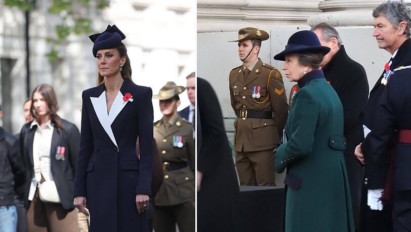 Prinzessin Kate und Prinzessin Anne am Samstag in London.