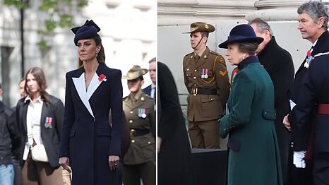 Prinzessin Kate und Prinzessin Anne am Samstag in London.