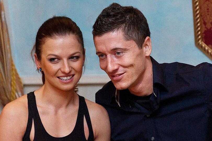 Polens Hoffnungsträger Robert Lewandowski mit seiner hübschen Anna.