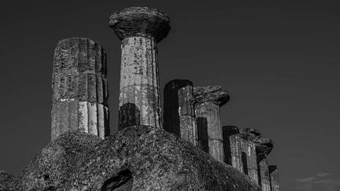 Griechenland auf Sizilien: Der Heraklestempel in Agrigent wurde ungefähr 500 vor unserer Zeitrechnung errichtet.