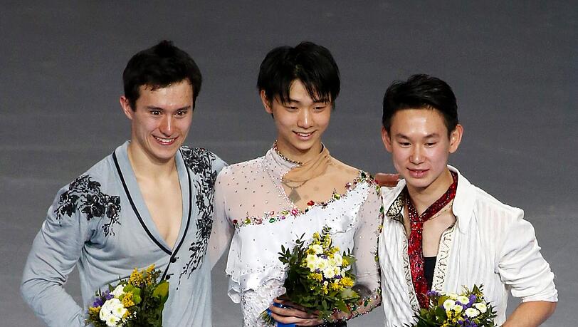 Die besten Eiskunstläufer bei Olympia in Sotschi: Chan (l.), Hanyu(m.) und Ten (r.) Die besten Eiskunstläufer bei Olympia in Sotschi: Chan (l.), Hanyu(m.) und Ten (r.)