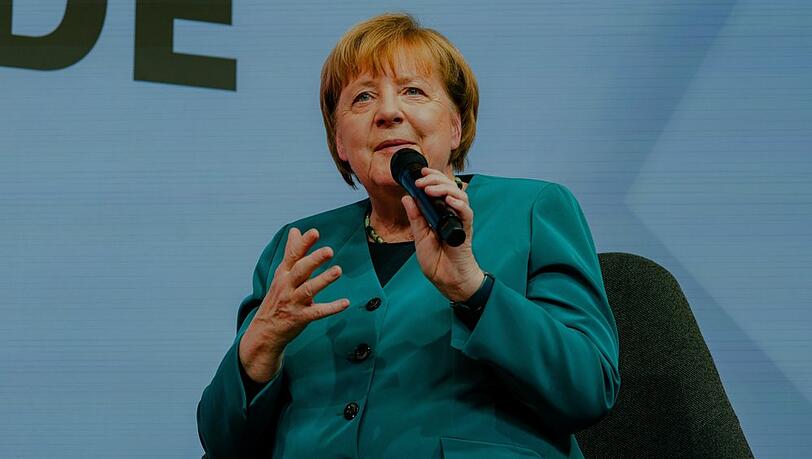 Angela Merkel beim Gespräch in Berlin.