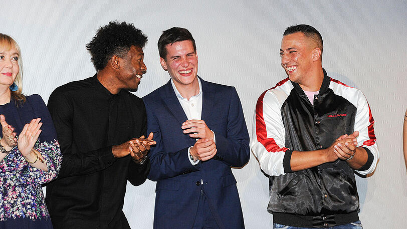 David Alaba, Johannes Mösmang, Farid Bang (v.l.).