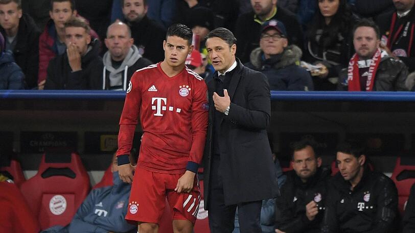 James (l.) kommt unter Niko Kovac beim FC Bayern noch nicht wie gewünscht zum Zug.