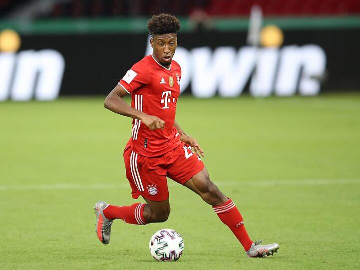 Bayerns Kingsley Coman in Aktion. Foto: Alexander Hassenstein/Getty Images Europe/Pool/dpa/Archiv