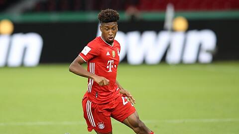 Bayerns Kingsley Coman in Aktion. Foto: Alexander Hassenstein/Getty Images Europe/Pool/dpa/Archiv