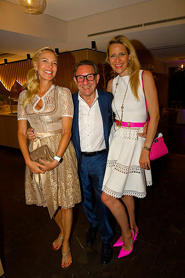 Michael und Linda Helen Staudinger und Diana Langes-Swarovski waren auf der Geburtstagsparty anwesend.