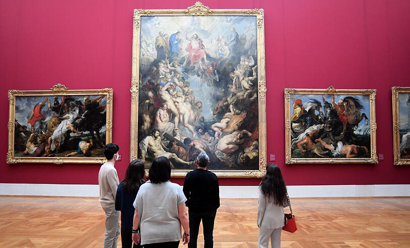 Ein Gem&auml;lde von Rubens in der Alten Pinakothek. Die Museumsr&auml;ume sind auch im Sommer recht k&uuml;hl.