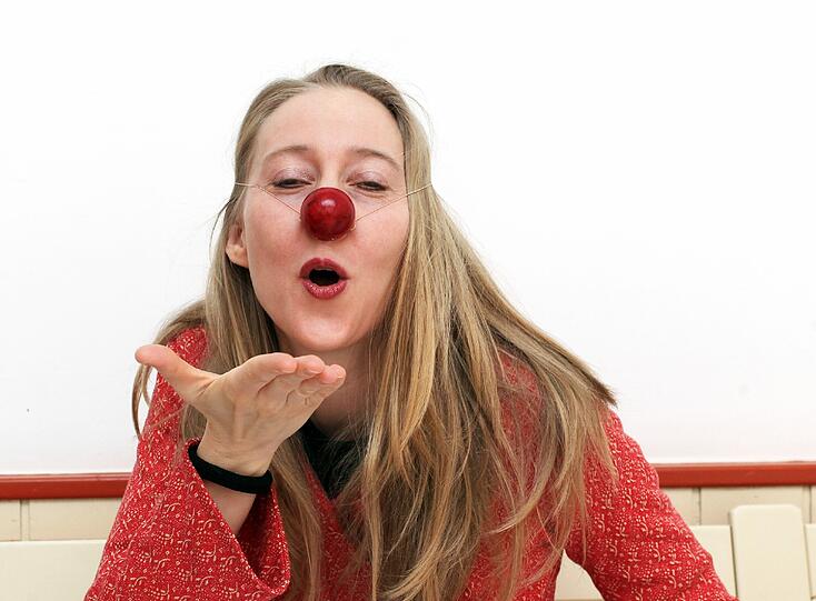 ... und herum-clownieren in der Osteria Alpenhof.