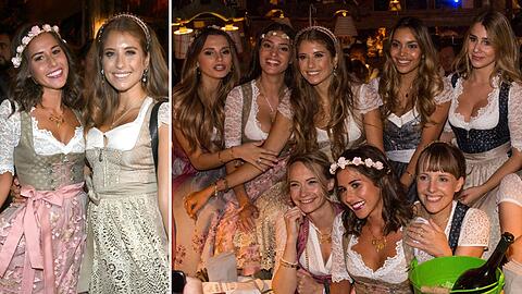 Schunkeln und funkeln: Cathy Hummels feiert mit Sarah Lombardi und Freundinnen bei Käfer...