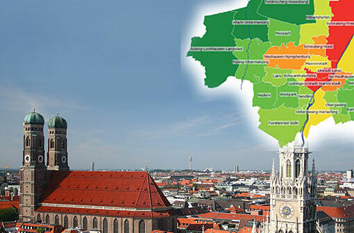 Wohnen in München wird immer teurer &ndash; und ist inzwischen kaum noch bezahlbar. Durchschnittlich 14,20 Euro Nettokaltmiete pro Quadratmeter sind derzeit fällig &ndash; ein Plus von 7 Prozent gegenüber 2012. Klicken Sie durch den Mietspiegel von 2013...