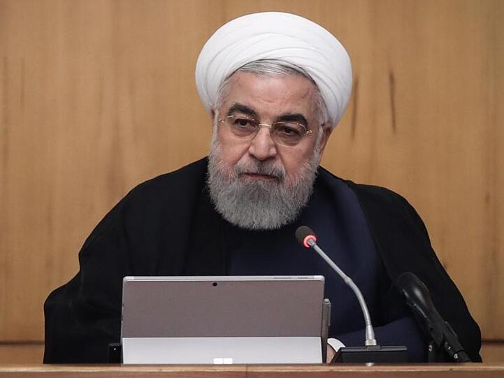 Präsident Hassan Ruhani am Mittwoch bei einer Kabinettssitzung in Teheran.