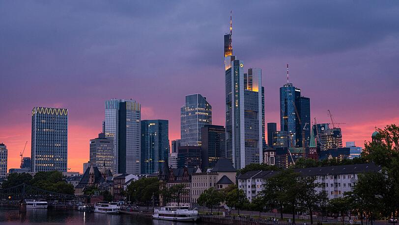 Hochhäuser im Stadtzentrum von Frankfurt am Main.