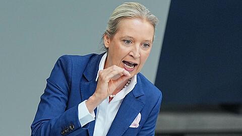Weidel rechnet mit der Regierung generell ab.