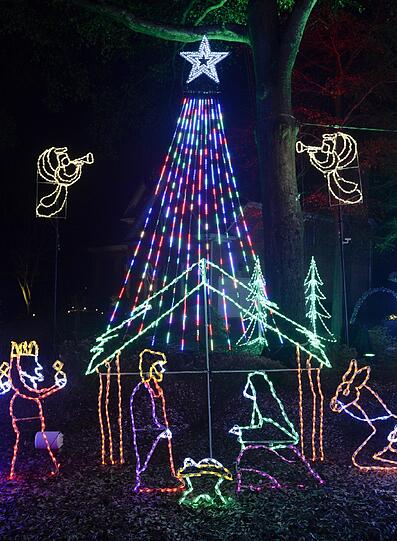 Hier schlägt der Weihnachtswahn voll und ganz durch. Im US-Bundesstaat Georgia glitzert und funkelt es in den grellsten Farben.