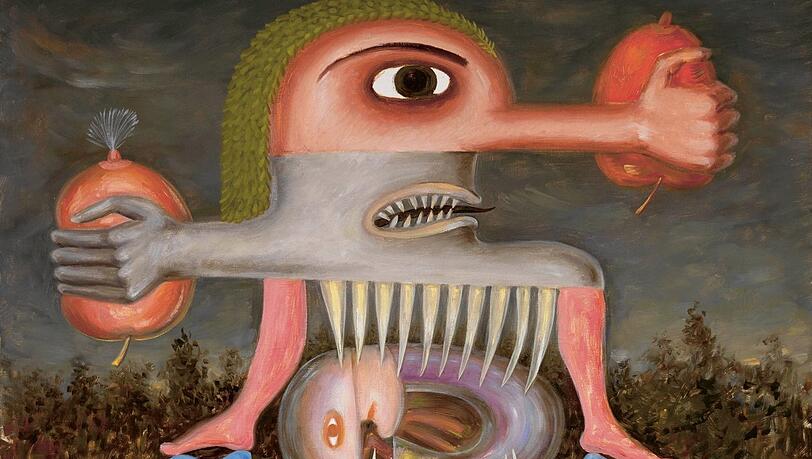 Victor Brauners Gemälde "Totem der verwundeten Subjektivität II", 1948.  Foto: VG Bild-Kunst, Bonn 2024. Foto: Image Centre Pompidou