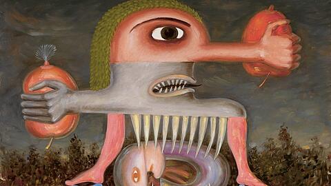Victor Brauners Gemälde "Totem der verwundeten Subjektivität II", 1948.  Foto: VG Bild-Kunst, Bonn 2024. Foto: Image Centre Pompidou