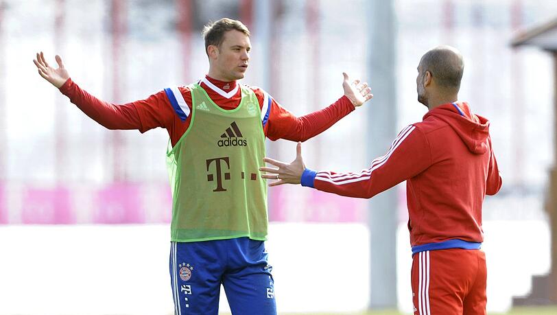 Neuer im Mittelfeld - für Pep Guardiola keine abwegige Idee. Neuer im Mittelfeld - für Pep Guardiola keine abwegige Idee.