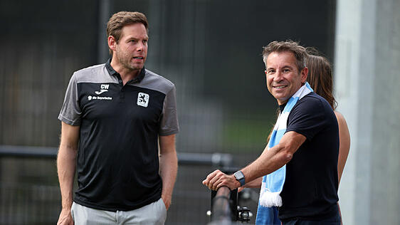 Christian Werner und Gernot Mang beim Testspiel in Chur.