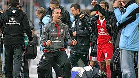&bdquo;Ich denke, die Sache ist ausgeräumt&ldquo;: Von Marco Kurz&rsquo; heftigem Jubel über den Hinspielsieg gegen 1860 fühlten sich die Löwen provoziert.
