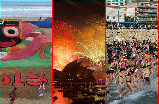 Indien, Südafrika, Australien und viele mehr - so begrüßt die Welt das neue Jahr 2013. Hier die Silvester-Bilder aus aller Welt!