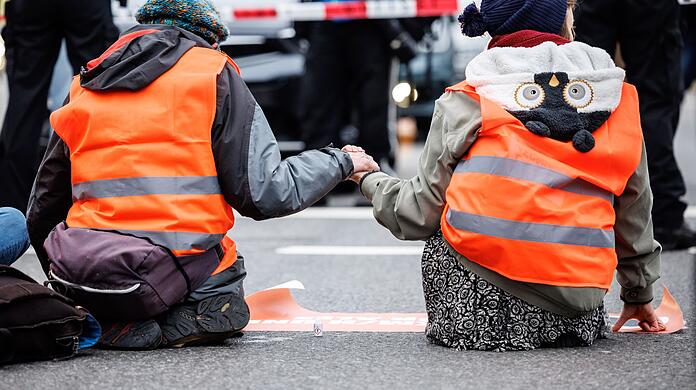 Klima-Aktivisten bei einer Protestaktion in München. (Archivbild)