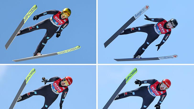 Anna Rupprecht (l.o.), Luisa Görlich (r.o.), Selina Freitag (l.u.) und Katharina Althaus gewannen WM-Gold. Anna Rupprecht (l.o.), Luisa Görlich (r.o.), Selina Freitag (l.u.) und Katharina Althaus gewannen WM-Gold.