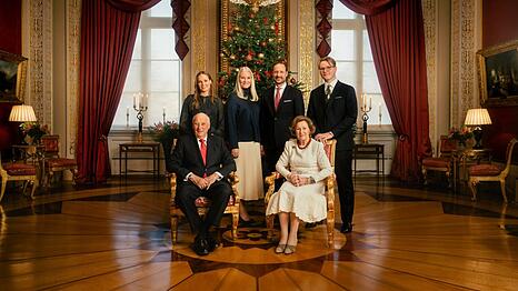 Das Familienfoto der norwegischen Royals zu Weihnachten.