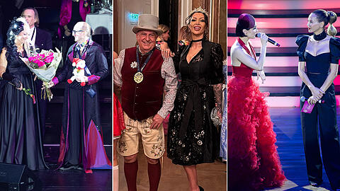 Ob im bunten Kleid oder in Tracht, die Stimmung beim Roses and Love-Ball im Deutschen Theater was bestens.